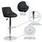 Emma and Oliver Bucket Seat Adjustable Height Barstool with Diamond Pattern Back